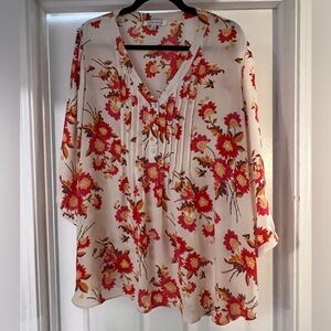 Women’s Floral Blouse - 2X